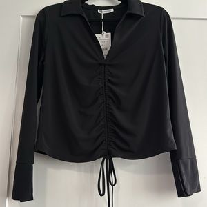 Zara long sleeve cinched top